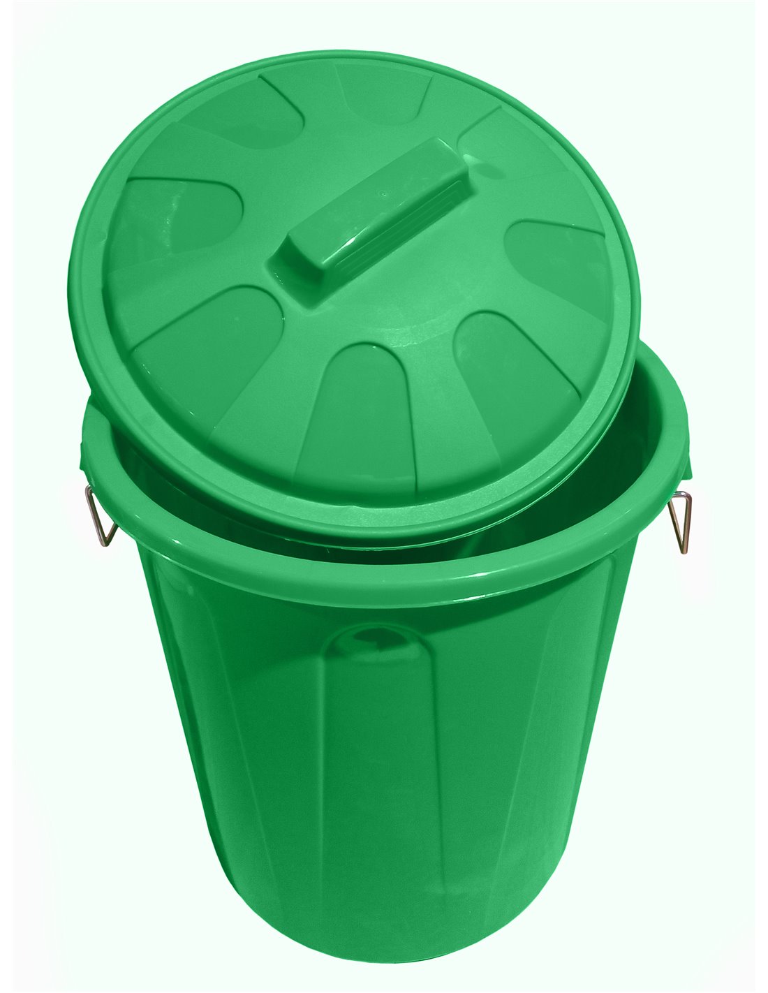 Bo basura de plástico con tapadera, bo almacenaje y reciclar, 100 litros