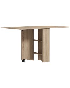 Mesa dobrável melamina de madeira color marrón 75x140x74 cm Homcom