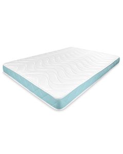 Colchon visco 15, viscoelastico, 90x190, blanco/azul turquesa, altura 15cm