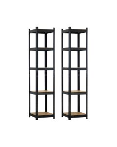 Pack 2 estantes modulares com 5 prateleiras reguláveis 180x40x40 175kg o91