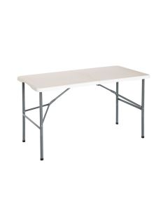 Mesa dobrável retangular branca 122cm catering thinia home