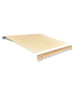 vidaXL toldo de lona naranja y blanco 350x250 cm