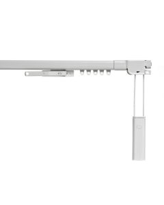 Riel para cortinas, riel de metal extensible blanco, 160 a 300cm