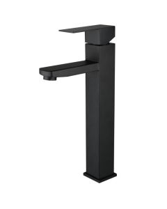 Grifo lavabo caño alto negro humilis coal grifers