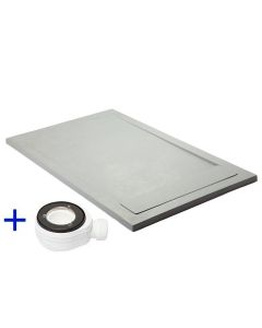 Base de duche de resina 100x90 premium ambiente cinza ral 7037  90x100