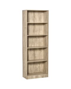 Estante para livros melamina de madeira e mdf color marrón 63x29,5x176 cm