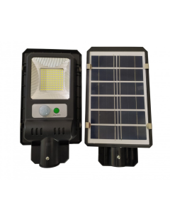 Luz de rua solar compacta 120 LEDs 6500k com sensor de movimento
