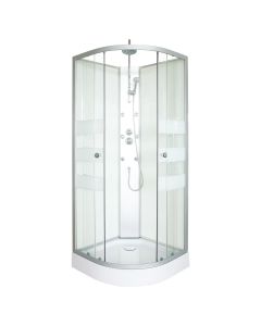 Ondée - cabina de duche de hidromassagem amelia - branco - quadrante 90cm