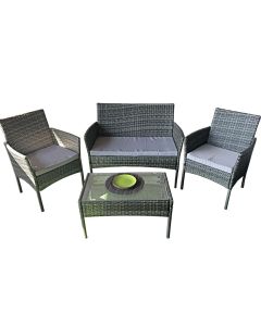 Sofá + mesa + 2 cadeiras de rattan pe. Móveis de jardim e terraço sfs, ratt