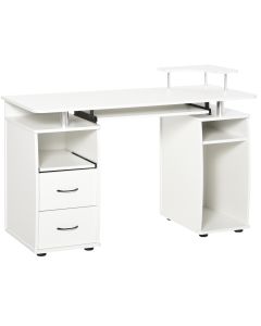 Mesa de computador melamina de madeira color blanco 120x55x85 cm Homcom