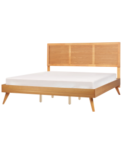 Cama de casal castanho claro 180 x 200 cm istres