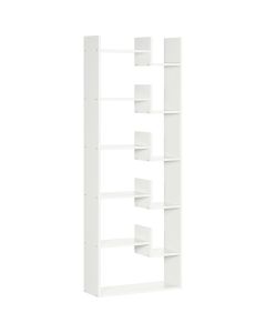 Estante para livros melamina de madeira e mdf color blanco 61x21.6x162.6 cm