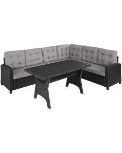 Conjunto de rattan catania, preto