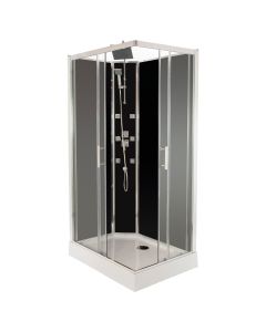 Ondee - cabina de duche de hidromassagem selia - 110x80cm - cromado