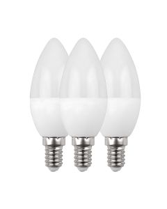 Pack 3 lâmpadas vela led e14 6w equi.40w 470lm 15000h primer líder