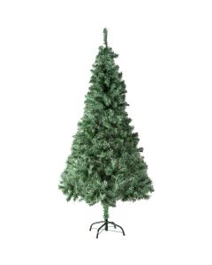 Árvore de natal artificial na cor verde com suporte de metal