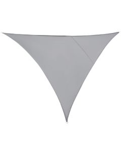 Vela de sombra triangular poliéster cinzento 500x500x500 cm