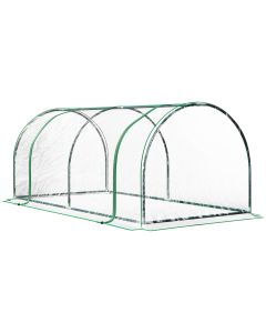 Estufa de jardim aço e PVC transparente 200x100x80cm Outsunny