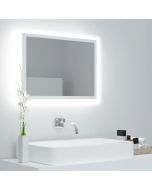 Espelho de casa de banho com LED 60x8,5x37cm acrílico branco