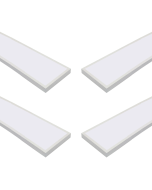 4x painel LED superfície retroiluminado 120x30 cm, 60w 5000lm, branco 6000k
