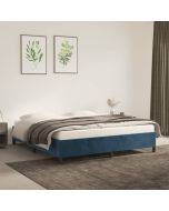 Cama sem colchão 180x200 cm veludo azul-escuro