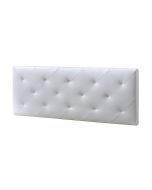 Cabeceira estofada rombo 160x60 cm branco, 8 cm de espessura