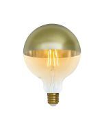 Lâmpada globo led g120 domo dourado e27 6w equi.48w 600lm 2100k