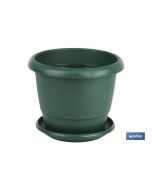 Vaso verde gardênia modelo 30x25+ prato 24cm