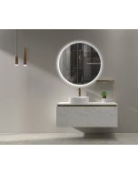Espelhos com luz LED  redondos, retroiluminados, luz quente  ø 70cm