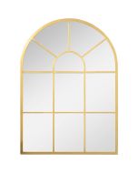 Espelho de parede metal e vidro ouro 50x2x70 cm