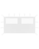 vidaXL pared lateral de cenador con ventanas blanco 4x2 m