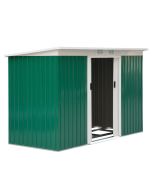 Abrigo armazenamento aço galvanizado e pp color verde 280x130x172 cm