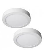 Pack 2 downlight LED 18w 4200ºk superfície branca redonda ø210x37 mm