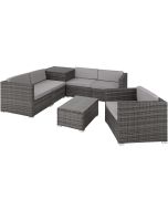 Conjunto de rattan pisa, cinzento