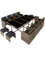 Conjunto de rattan palma composto por 8+4+1