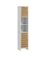 Coluna casa de banho mdf e bambu color blanco 35x30x170 cm Homcom