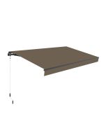 Toldo retrátil manual 3x2 poliéster taupe dark - sombreamento solar