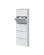 Sapateira moderna de 5 portas blanco brillo 70 x 180 x 17cm cm