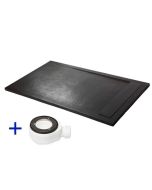 Base de duche de resina 180x80 premium ambiente preto ral 9005 80x180