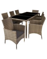 Conjunto de rattan 8+1