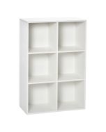 Estante para livros aglomerado de madeira color blanco 65.5x30x97.5cm