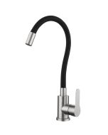 Grifo cocina caño flexible negro forma hibera grifers