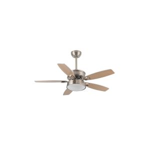 Ventilador de teto dc braw níquel 5 lâminas faia prateada