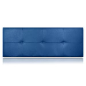 Cabeceira zeus estofadas em couro sintetico azul 115x50 de sonnomattress