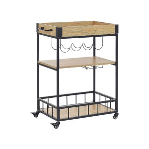 Carrito de cocina hullet metal marrón claro