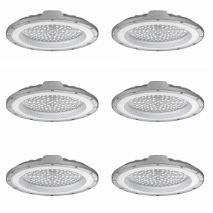 Pack 6x lâmpada LED ufo dob 200w 6000k ip65 pf 0,95 6kv