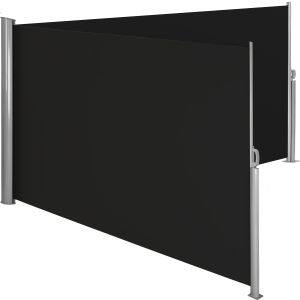 Dupla cortina lateral, 180 x 600 cm, preto