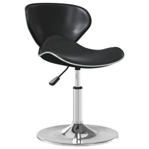 vidaXL taburete de cocina de cuero sintético negro
