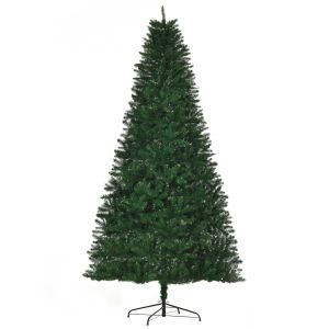 Árvore de natal artificial 240cm PVC, aço color verde ø120x240cm Homcom