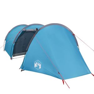 vidaXL tienda de campaña túnel para 4 personas impermeable azul